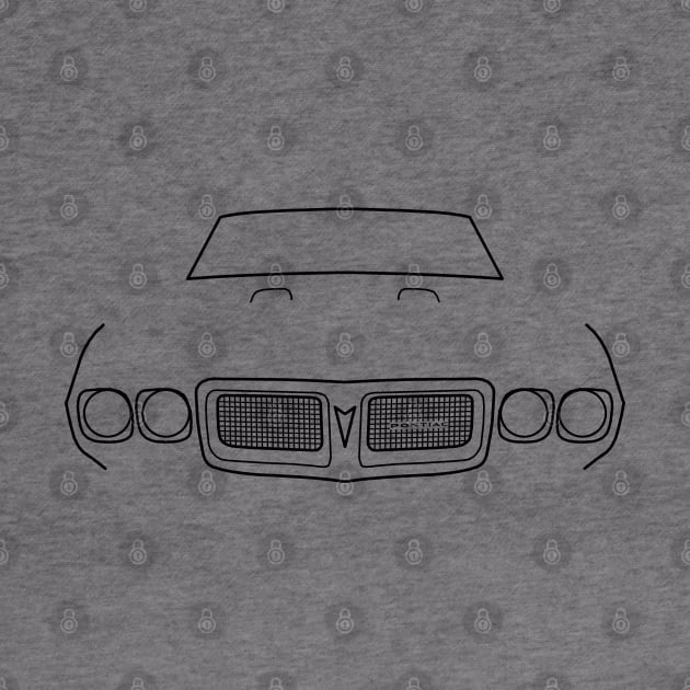 1969 vintage Pontiac Firebird outline graphic (black) by soitwouldseem